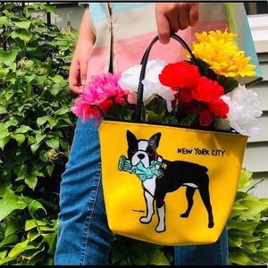 Boston terrier yellow mini zip tote bag Marc tetro